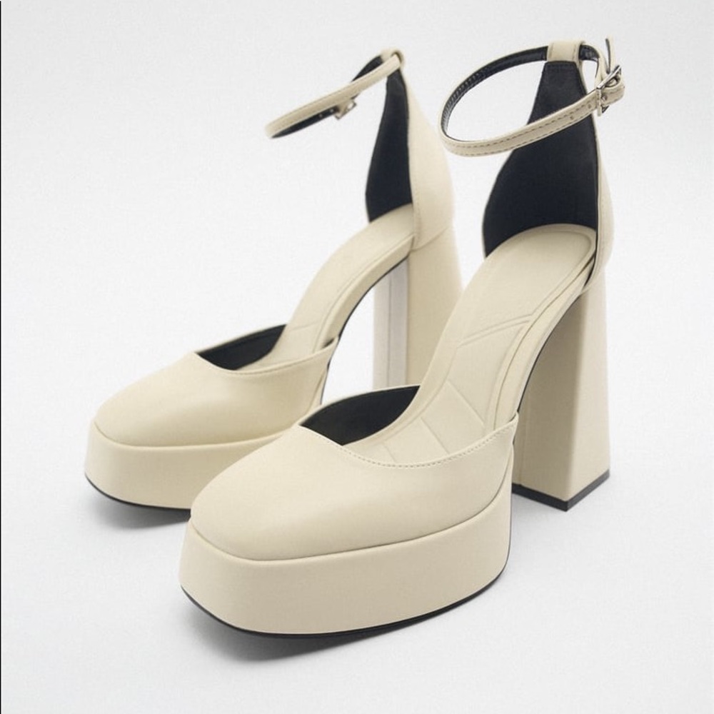 ZARA CHUNKY HIGH HEELED PLATFORM SHOES